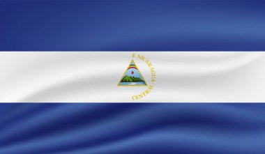 Grunge Nikaragua bayrağı. Vektör arkaplanı.