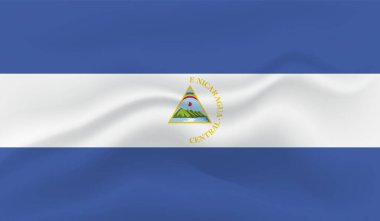 Grunge Nikaragua bayrağı. Vektör arkaplanı.