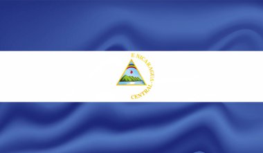 Grunge Nikaragua bayrağı. Vektör arkaplanı.