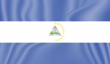 Grunge Nikaragua bayrağı. Vektör arkaplanı.