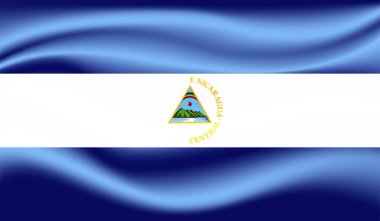 Grunge Nikaragua bayrağı. Vektör arkaplanı.