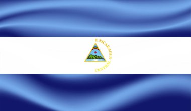 Grunge Nikaragua bayrağı. Vektör arkaplanı.