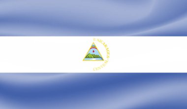 Grunge Nikaragua bayrağı. Vektör arkaplanı.