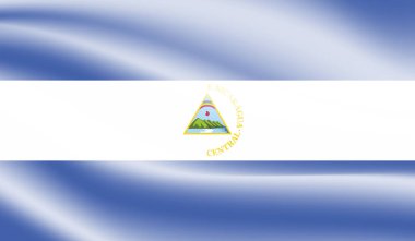 Grunge Nikaragua bayrağı. Vektör arkaplanı.