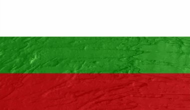 El sallayan grunge desenli Bulgaristan bayrağı. Vektör arkaplanı.