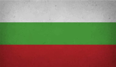 El sallayan grunge desenli Bulgaristan bayrağı. Vektör arkaplanı.