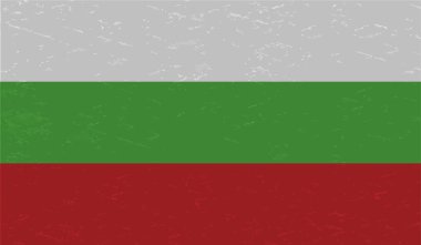 El sallayan grunge desenli Bulgaristan bayrağı. Vektör arkaplanı.