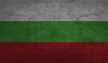 El sallayan grunge desenli Bulgaristan bayrağı. Vektör arkaplanı.