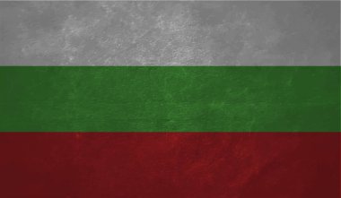 El sallayan grunge desenli Bulgaristan bayrağı. Vektör arkaplanı.