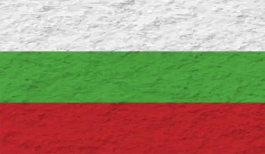 El sallayan grunge desenli Bulgaristan bayrağı. Vektör arkaplanı.