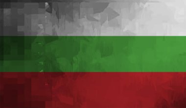 El sallayan grunge desenli Bulgaristan bayrağı. Vektör arkaplanı.