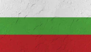 El sallayan grunge desenli Bulgaristan bayrağı. Vektör arkaplanı.