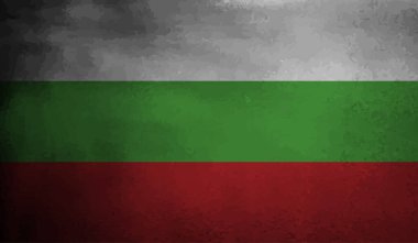 El sallayan grunge desenli Bulgaristan bayrağı. Vektör arkaplanı.
