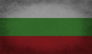El sallayan grunge desenli Bulgaristan bayrağı. Vektör arkaplanı.