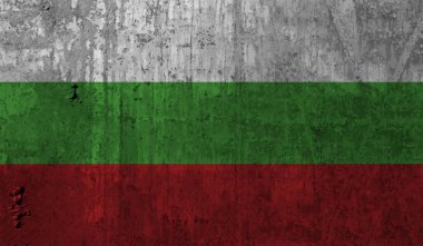 El sallayan grunge desenli Bulgaristan bayrağı. Vektör arkaplanı.