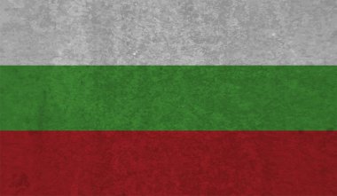 El sallayan grunge desenli Bulgaristan bayrağı. Vektör arkaplanı.