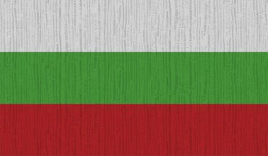 El sallayan grunge desenli Bulgaristan bayrağı. Vektör arkaplanı.