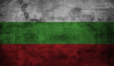 El sallayan grunge desenli Bulgaristan bayrağı. Vektör arkaplanı.