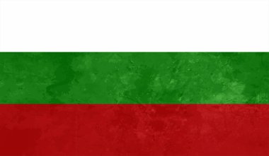El sallayan grunge desenli Bulgaristan bayrağı. Vektör arkaplanı.