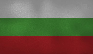 El sallayan grunge desenli Bulgaristan bayrağı. Vektör arkaplanı.