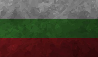 El sallayan grunge desenli Bulgaristan bayrağı. Vektör arkaplanı.