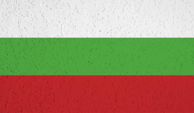 El sallayan grunge desenli Bulgaristan bayrağı. Vektör arkaplanı.