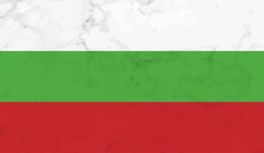 El sallayan grunge desenli Bulgaristan bayrağı. Vektör arkaplanı.