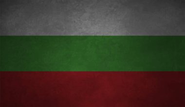 El sallayan grunge desenli Bulgaristan bayrağı. Vektör arkaplanı.