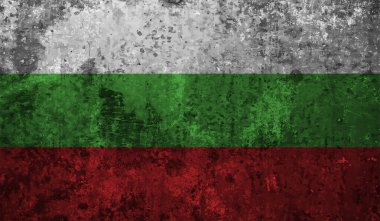 El sallayan grunge desenli Bulgaristan bayrağı. Vektör arkaplanı.