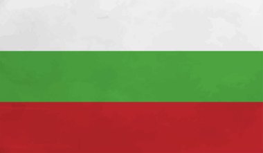 El sallayan grunge desenli Bulgaristan bayrağı. Vektör arkaplanı.