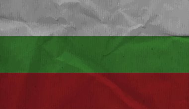 El sallayan grunge desenli Bulgaristan bayrağı. Vektör arkaplanı.