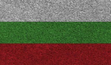 El sallayan grunge desenli Bulgaristan bayrağı. Vektör arkaplanı.