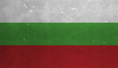 El sallayan grunge desenli Bulgaristan bayrağı. Vektör arkaplanı.