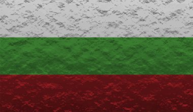 El sallayan grunge desenli Bulgaristan bayrağı. Vektör arkaplanı.