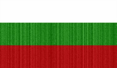 El sallayan grunge desenli Bulgaristan bayrağı. Vektör arkaplanı.