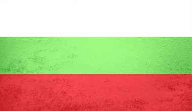 El sallayan grunge desenli Bulgaristan bayrağı. Vektör arkaplanı.