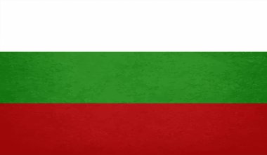 El sallayan grunge desenli Bulgaristan bayrağı. Vektör arkaplanı.