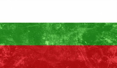 El sallayan grunge desenli Bulgaristan bayrağı. Vektör arkaplanı.
