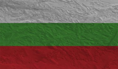 El sallayan grunge desenli Bulgaristan bayrağı. Vektör arkaplanı.