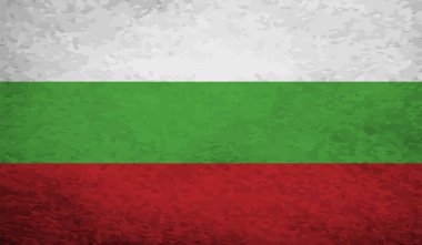 El sallayan grunge desenli Bulgaristan bayrağı. Vektör arkaplanı.