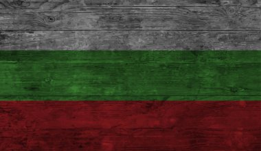 El sallayan grunge desenli Bulgaristan bayrağı. Vektör arkaplanı.