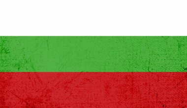 El sallayan grunge desenli Bulgaristan bayrağı. Vektör arkaplanı.
