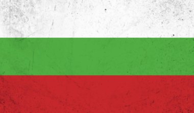 El sallayan grunge desenli Bulgaristan bayrağı. Vektör arkaplanı.