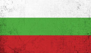 El sallayan grunge desenli Bulgaristan bayrağı. Vektör arkaplanı.