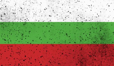 El sallayan grunge desenli Bulgaristan bayrağı. Vektör arkaplanı.