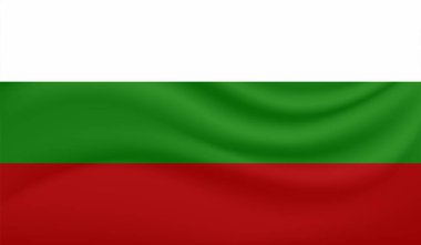 El sallayan grunge desenli Bulgaristan bayrağı. Vektör arkaplanı.