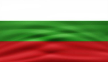 El sallayan grunge desenli Bulgaristan bayrağı. Vektör arkaplanı.