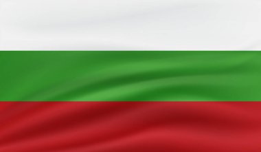 El sallayan grunge desenli Bulgaristan bayrağı. Vektör arkaplanı.