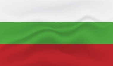 El sallayan grunge desenli Bulgaristan bayrağı. Vektör arkaplanı.