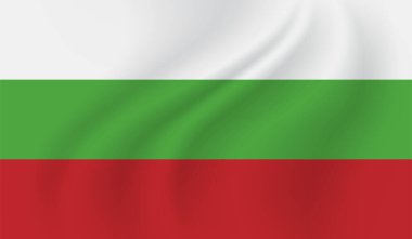 El sallayan grunge desenli Bulgaristan bayrağı. Vektör arkaplanı.